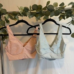 Two Victoria's Secret Bras Heather Pink & Heather Blue Size M